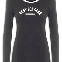 Camiseta Feminina Manga Longa Lisa - Preto