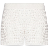 Short Feminino em Tricot - Off White