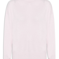 Suéter Feminino Gola Alta Com Blend De Lã E Cashmere - Rosa