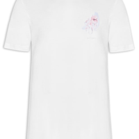 Camiseta Masculina Estampada Aquarela Polvo - Branco