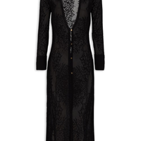 Cardigã Longo Eiman Tricot - Preto