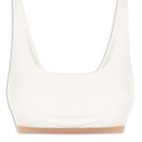 Top Feminino Alça Reta Liso - Branco
