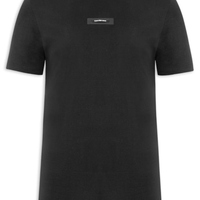 Camiseta Masculina Manga Curta CKJ Logo Leath - Preto