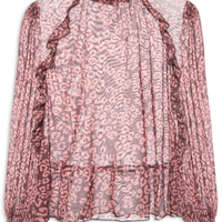 Bata Feminina Tule Estampa Felina - Marrom