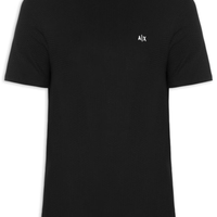 Camiseta Masculina Manga Curta Jaccquard - Preto