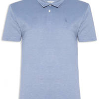 Polo Piquet Masculina Denim - Azul