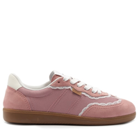 Tênis Feminino A'25 com Detalhes de Renda Rosa