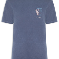 Camiseta Masculina Estampada Lobster Club - Azul