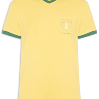 Polo Masculina Gola V Copa Em Algodão Stoned - Amarelo