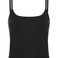 Regata Feminina Tricot Alcinha Básica Preto
