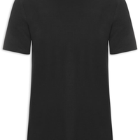 Camiseta Masculina Piquet De Algodão Com Elastano - Preto