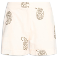 Short Feminino Bolso Bordado Alba - Bege