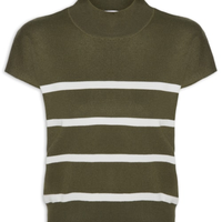 Blusa Feminina Manga Japonesa Em Tricot - Verde