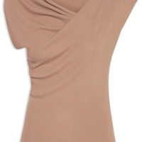 Blusa Feminina Decote Degagê Em Tricot - Marrom