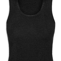 Regata Feminina Tricot Básica - Preto