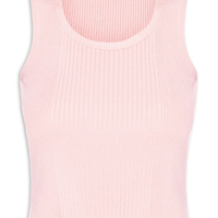 Regata Feminina Tricot Básica - Rosa
