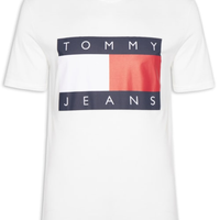 Camiseta Masculina Logo Flag Grande - Branco
