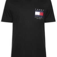 Camiseta Masculina Logo Flag Grande - Preto