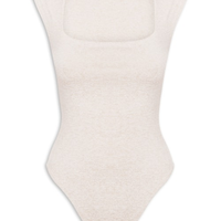 Body Feminino Decote Reto - Bege