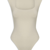 Body Feminino Decote Reto - Bege
