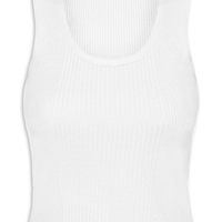 Regata Feminina Tricot Básica - Branco