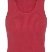 Regata Feminina Tricot Básica - Vermelho