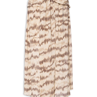 Saia Midi GGT Estampa Echo - Bege