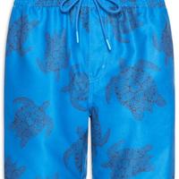 Short Masculino Beachwear Estampa Tartaruga - Azul