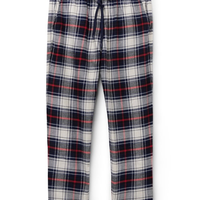 Calça Xadrez Em Algodão Soft - Azul