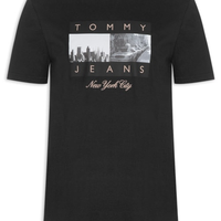 Camiseta Masculina Regular Fit com Silk - Preto