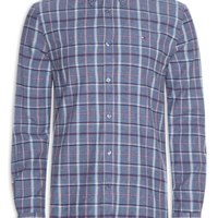 Camisa Masculina Xadrez Regular Fit Flanelado - Azul