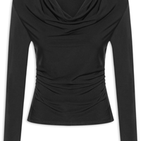 Blusa Manga Longa Feminina Degagê - Preto