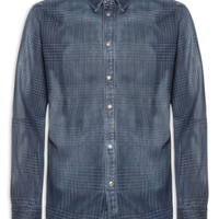 Camisa Masculina Jeans Simply-S13 Azul