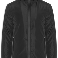 Jaqueta Masculina Parka Com Capuz - Preto