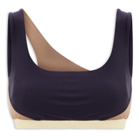 Top Feminino Alça Cruzada Liso - Azul
