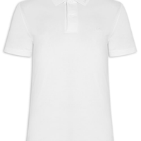 Polo Masculina Regular Fit Gola Jacquard Ultra Light Piquet - Branco