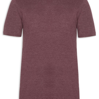 Camiseta Masculina Manga Curta Tricot Mescla Roman - Vermelho