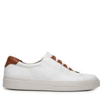 Tênis Masculino Slip On Em Couro Legítimo - Branco