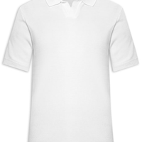Polo Masculina Tricot Gola Colombiana - Branco