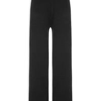 Calça Feminina Tricot Bicolor - Preto
