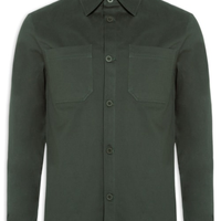 Jaqueta Masculina Overshirt De Sarja Colors - Verde