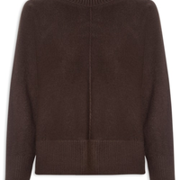 Suéter Feminino Em Tricot - Marrom