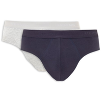 Kit 2 Cueca Slip Com Elástico Cinza