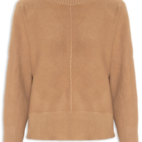 Suéter Feminino Em Tricot - Marrom