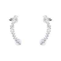 Earcuff Feminino Zircônia - Prateado