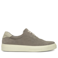 Tênis Masculino Slip On Em Couro Legítimo - Bege
