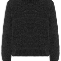 Suéter Feminino Em Tricot - Preto