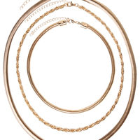 Kit De Colares Femininos Diversos - Dourado