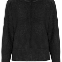 Suéter Feminino Em Tricot - Preto