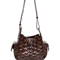 Bolsa Feminina Média Verniz Show Marrom